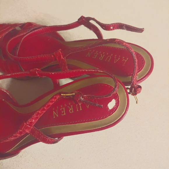 Ralph Lauren red wedges - Picture 3 of 3